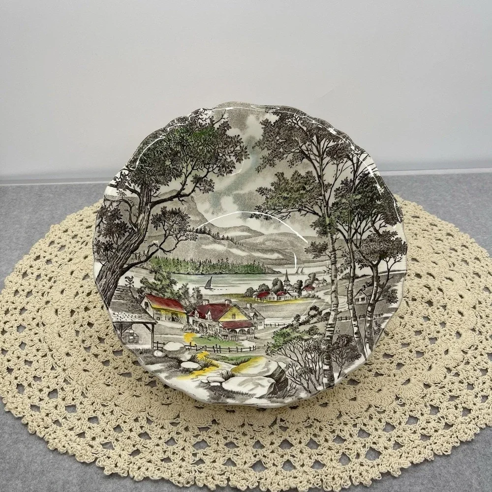 Vintage 1955 J & G Meakin Welcome Home Round Vegetable Bowl 8.25